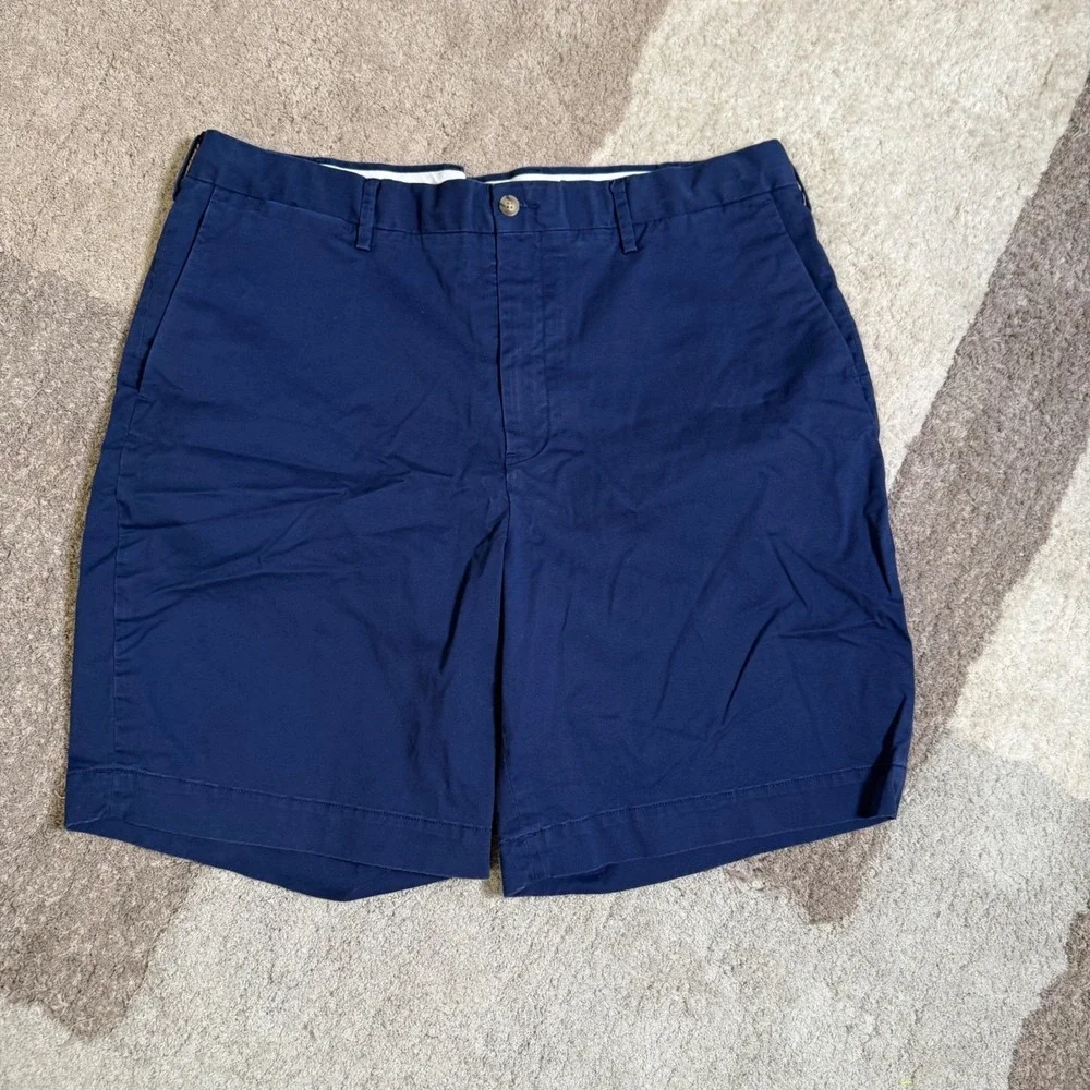 Polo Ralph Lauren Mens Navy Blue Stretch Classic Fit Chino Shorts Size 38 9